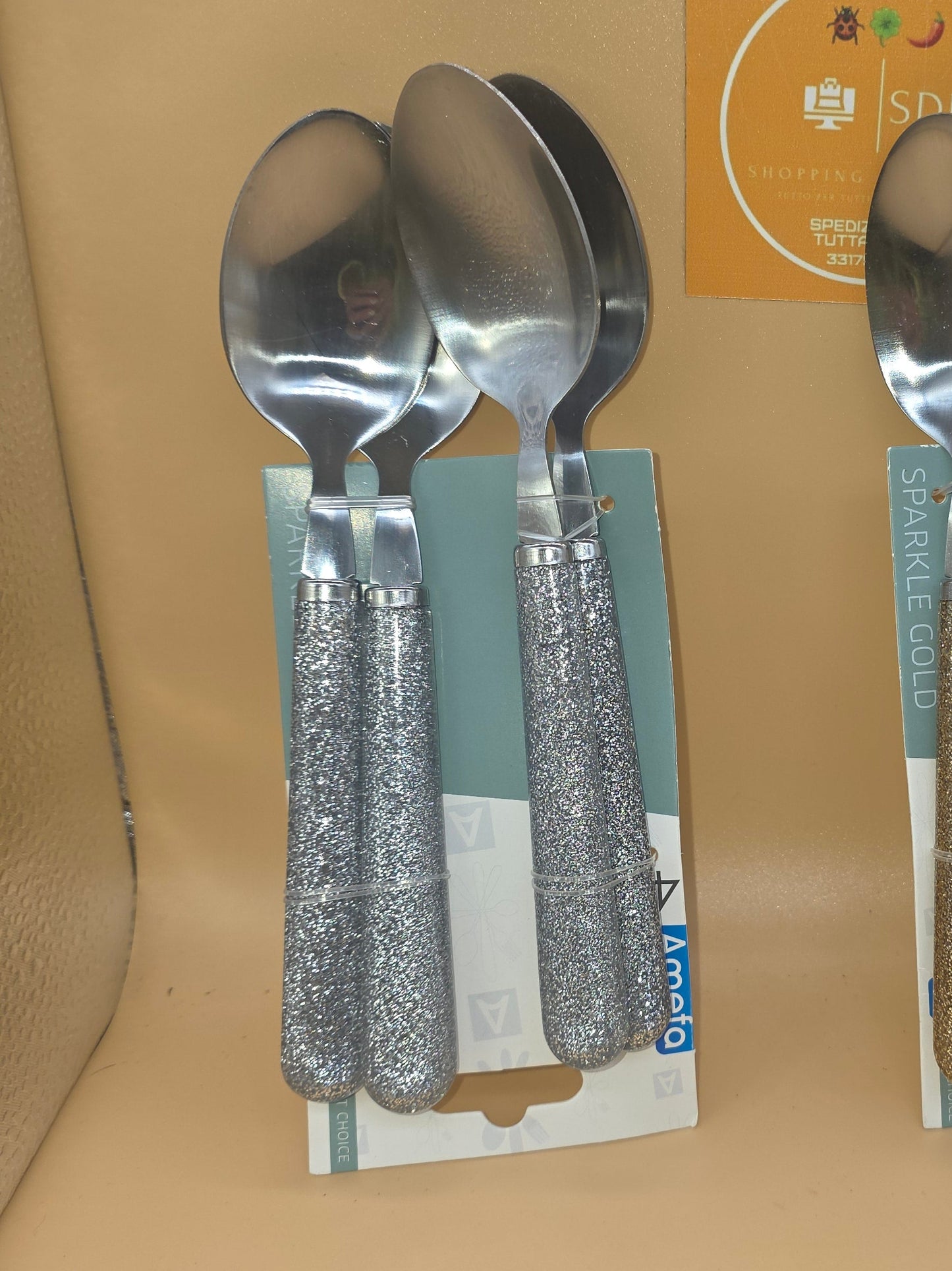 4 Cucchiaini glitter