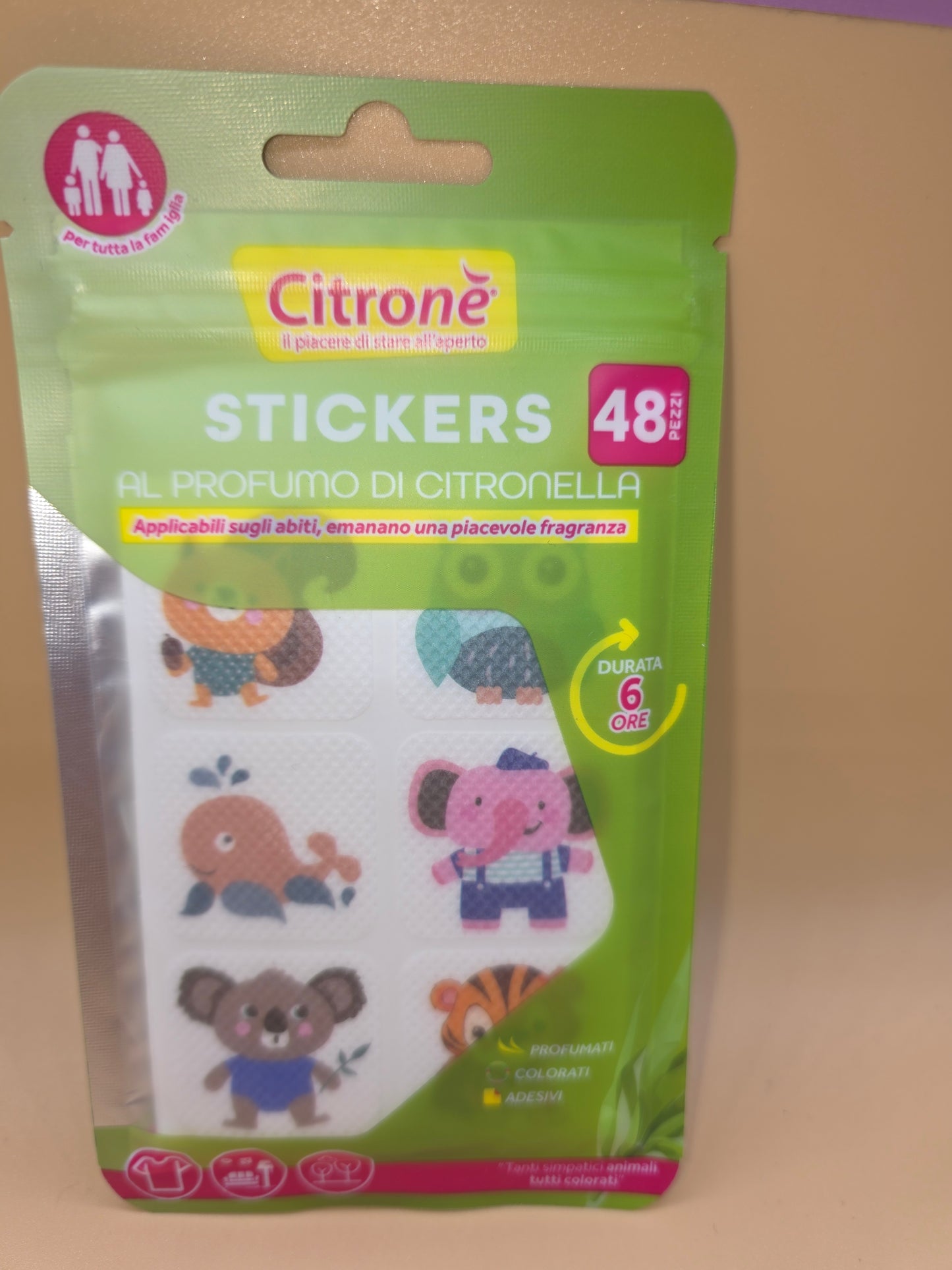 48 adesivi citronella