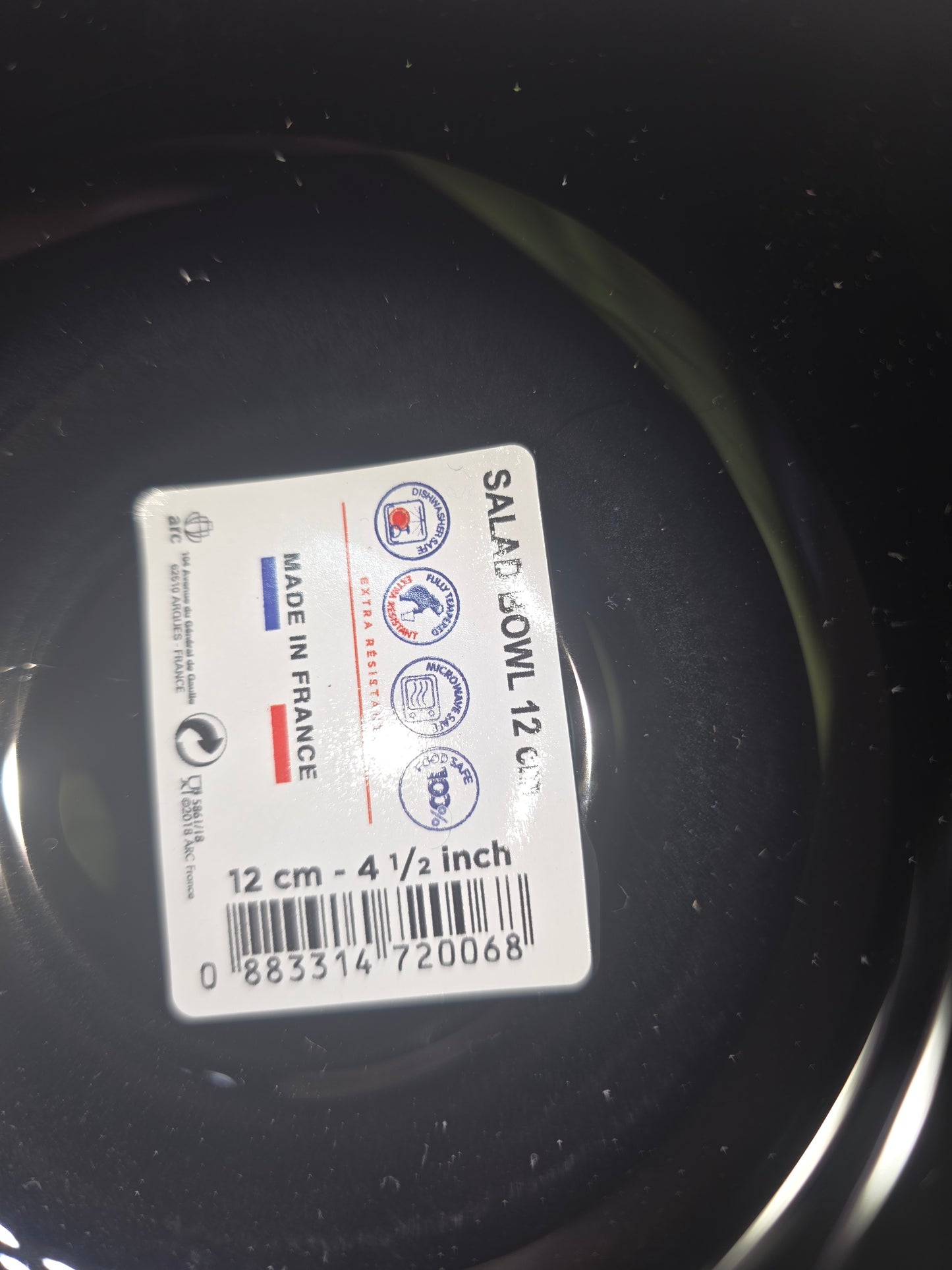 Ciotola vetro nero