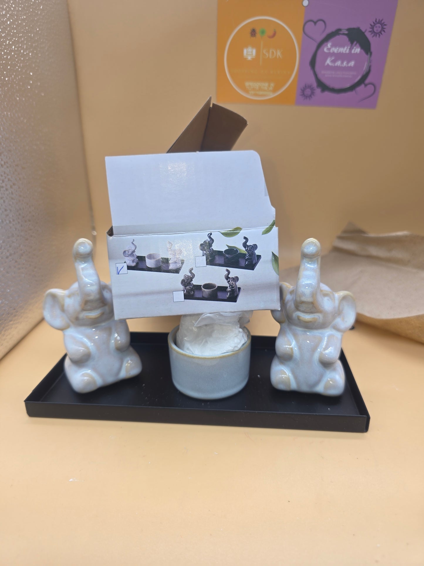 Set decorazione in ceramica
