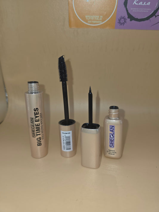 Mascara +eyliner nero