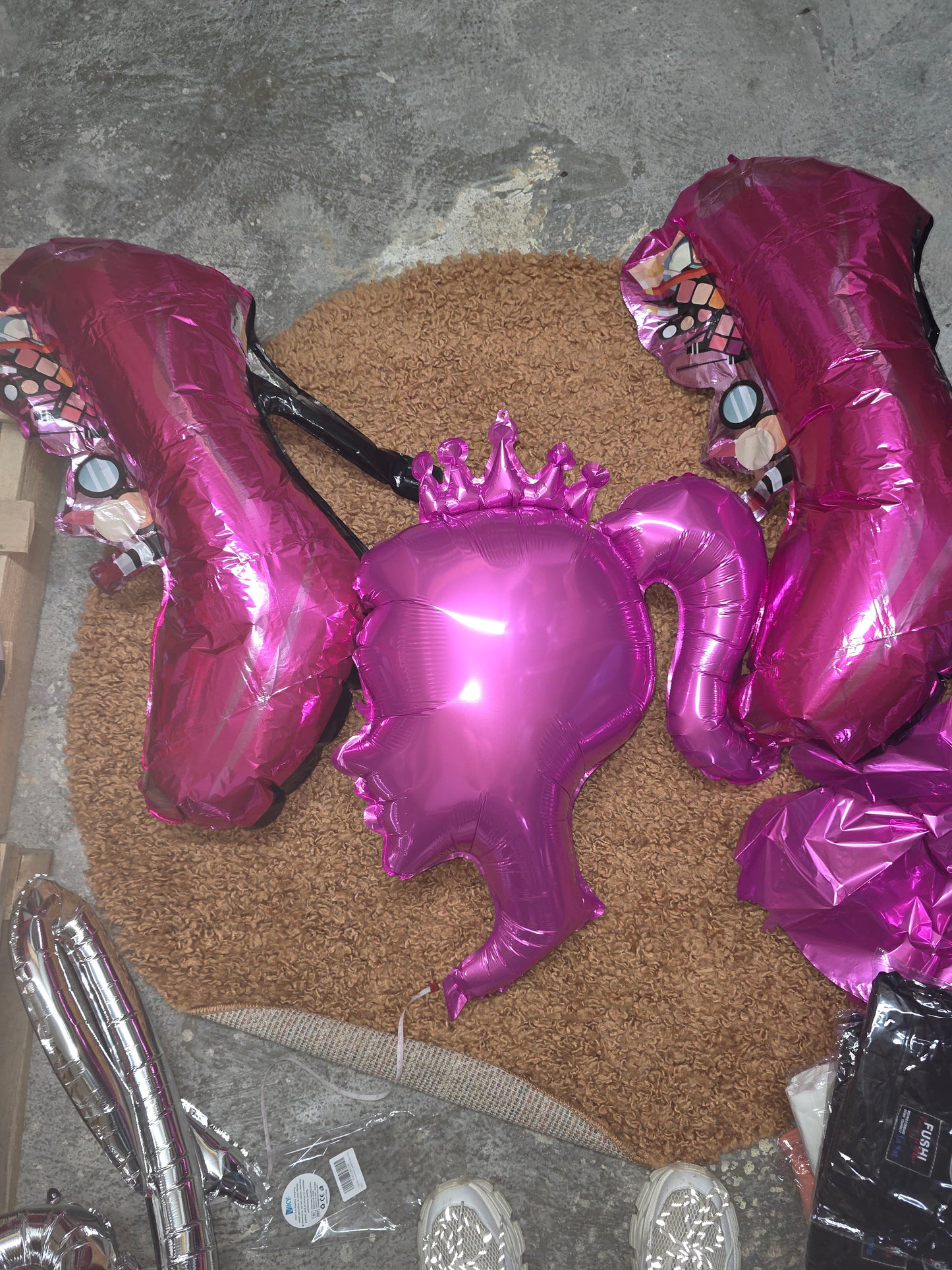 4 palloncini 2 testa barbie 2 scarpa