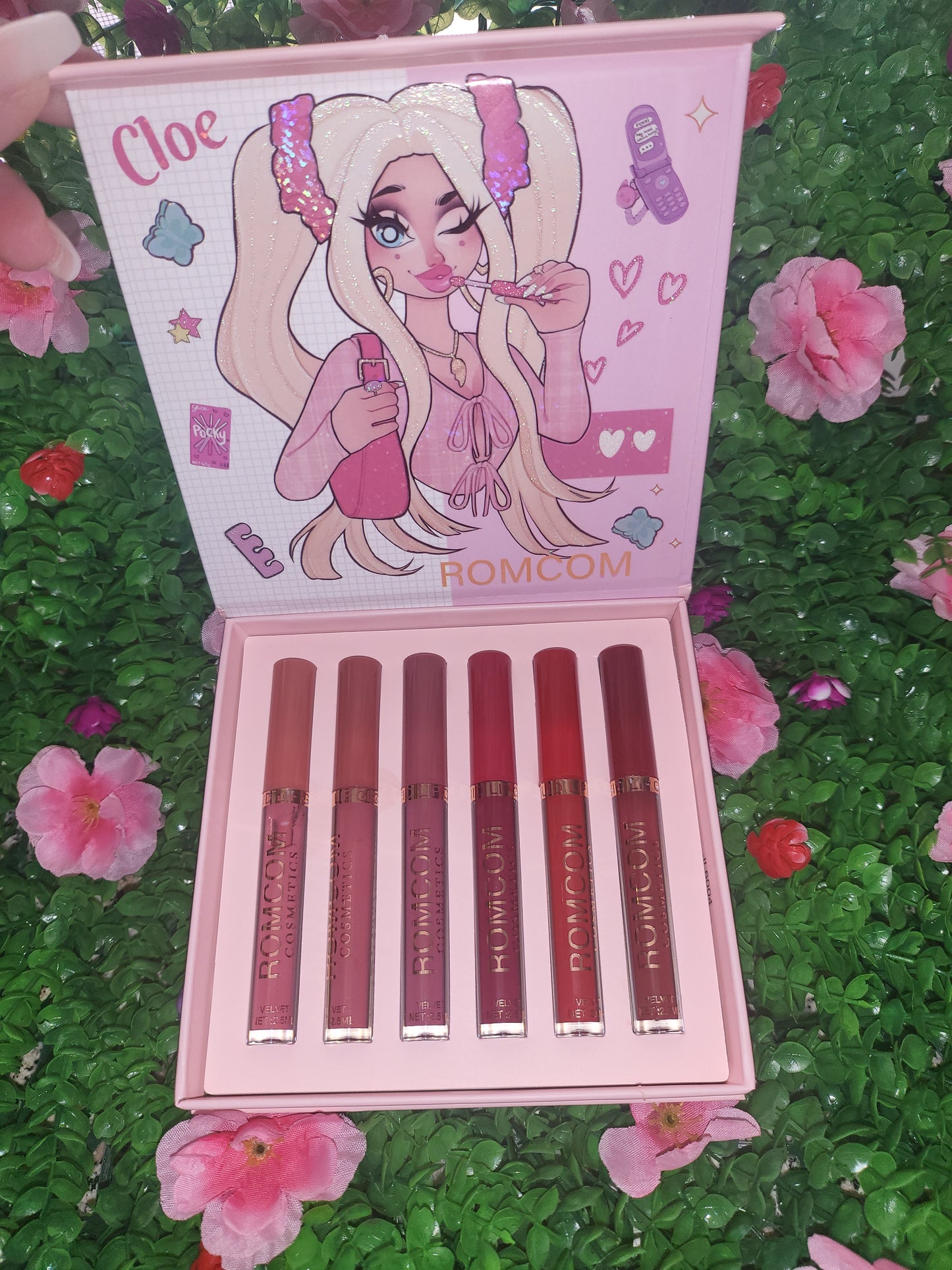 Confezione con 6 lip gloss